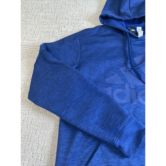 Adidas Men's Blue Pullover Logo Hoodie Size Small.EUC - Picture 4 of 11